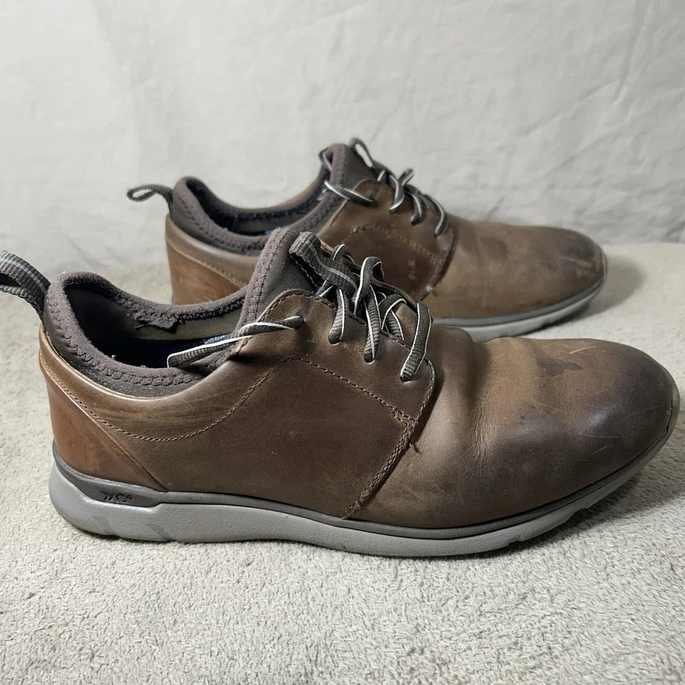 Johnston Murphy XC4 Prentiss Plain Toe Shoes Mens 8.5M Brown Leather 25-6712